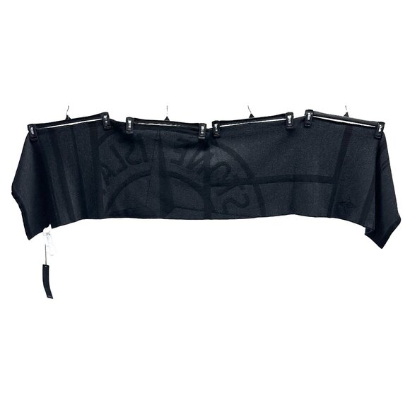 NEW Stone Island Black/Gray Wool Blend Scarf - Picture 3 of 7
